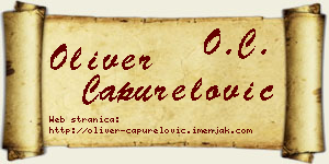 Oliver Capurelović vizit kartica